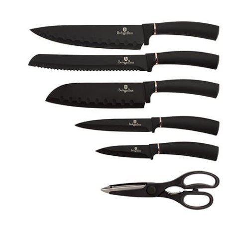 ZESTAW NOŻY 7 EL. BERLINGER HAUS BLACK ROSE GOLD BH-2422