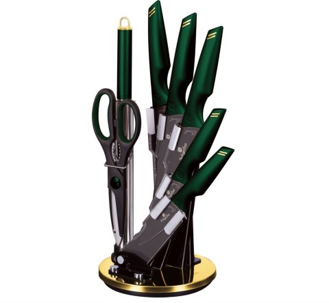 Zestaw Noży 8 Elementów Noże Do Krojenia BERLINGER HAUS BLACK EMERALD BH-2690