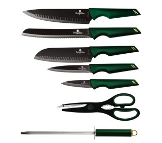 Zestaw Noży 8 Elementów Noże Do Krojenia BERLINGER HAUS BLACK EMERALD BH-2690
