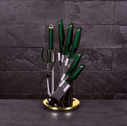 Zestaw Noży 8 Elementów Noże Do Krojenia BERLINGER HAUS BLACK EMERALD BH-2690