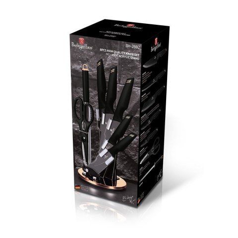 ZESTAW NOŻY 8 ELE. BERLINGER HAUS BLACK ROSE GOLD BH-2692