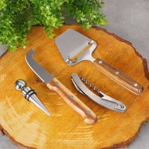 Zestaw akcesoriów akcesoria do wina i serów sera 4 elementy EXCELLENT HOUSEWARE 259358