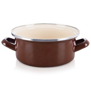Garnek emaliowany indukcja na indukcję gaz BROWN 18.5 cm 1.6L ORION 113362