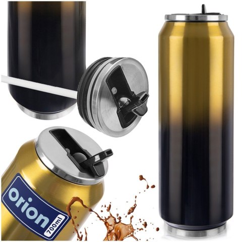 Kubek termiczny PUSZKA ze słomką ustnikiem na kawę GRADIENT 700 ml ORION 128532