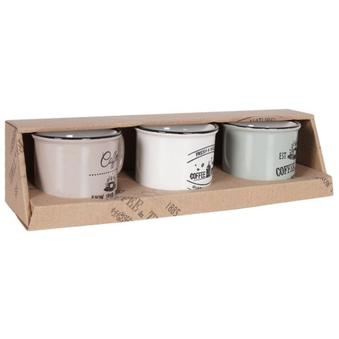 Kubki ceramiczne do kawy herbaty 160 ml zestaw kubków 3 sztuki SIAKI COLLECTION 139109