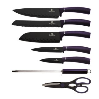 ZESTAW NOŻY W BLOKU 8 EL. BERLINGER HAUS PURPLE ECLIPSE BH-2560