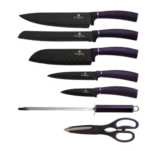 ZESTAW NOŻY W BLOKU 8 EL. BERLINGER HAUS PURPLE ECLIPSE BH-2560
