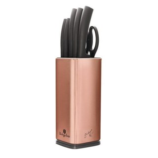 ZESTAW NOŻY W STOJAKU BERLINGER HAUS COPPER METALLIC LINE BH-2401