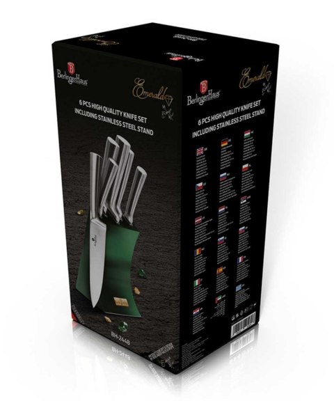 ZESTAW NOŻY W STOJAKU BERLINGER HAUS EMERALD METALLIC LINE BH-2448